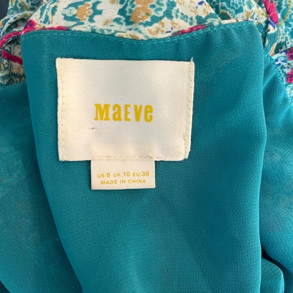 Anthropologie Maeve Merit Tunic‎ size 6 strappy silk boho - Picture 7 of 10